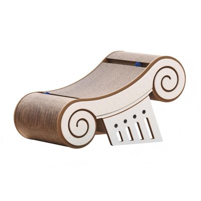 Small cat scratching board for corners, 16.5-inch brown pet cat scratching board leisure area, designed specifically for kittens, with a stable and anti-slip base, space-saving cat bed