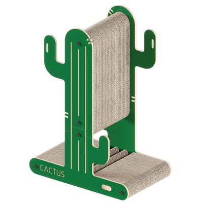 Green Cactus Cat Scratch Board with Ball Durable Scratch resistant Scratch resistant Scratch Board Cat Scratch