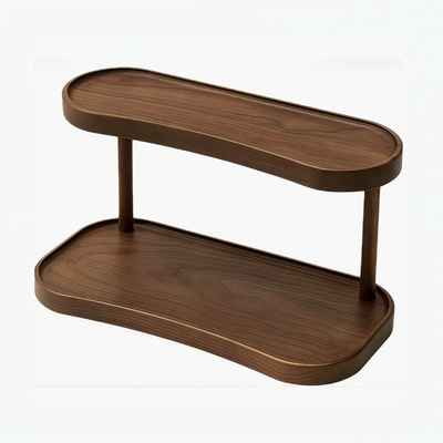 Bamboo Desktop Organizer Shelf – 2-Tier Wooden Storage Rack (12.5” x 6.5” x 7.5”) for Perfume, Makeup, Coffee Mugs – Natural Bamboo Display Stand for Vanity, Bathroom, Office